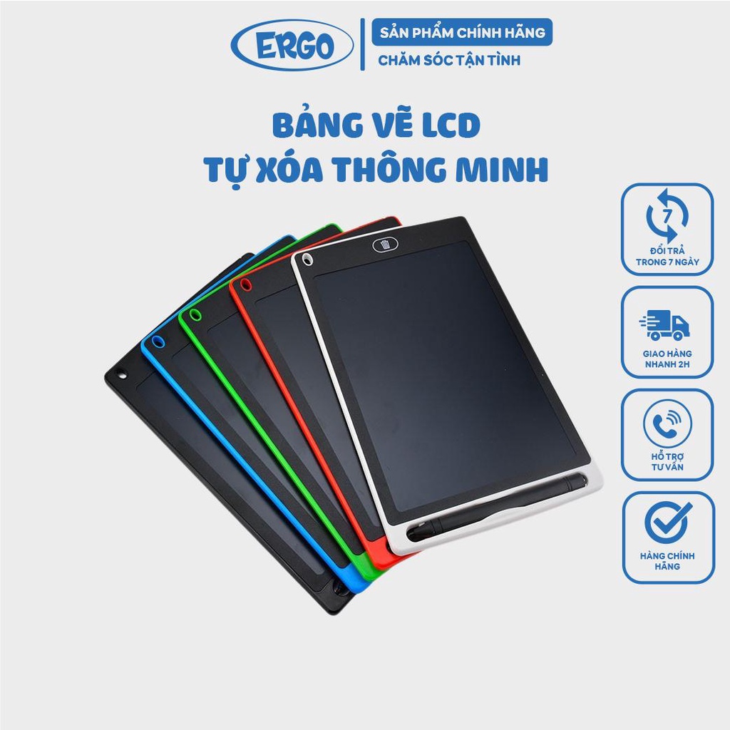 Bảng vẽ điện tử trẻ em LCD tự xóa thông minh giúp bé thỏa sức sáng tạo không ngại vết bẩn