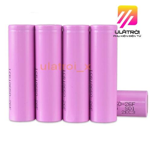 Pin Samsung 26F dung lượng 2600mAh, mã ICR18650 - 26F xả 3A, dùng cho pin laptop, sạc dự phòng