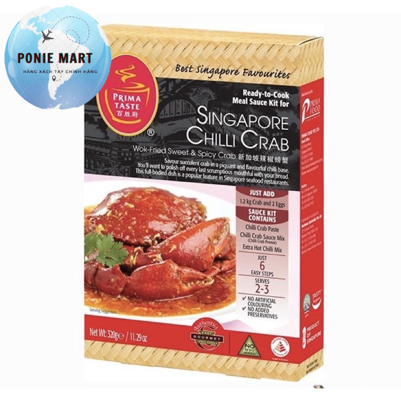 Gói gia vị cua sốt ớt Singapore Prima Taste 320gr