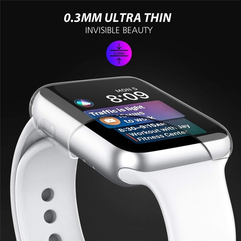 Case for Apple Watch Series 6 SE 38mm 42mm 40mm 44mm 360 Full Plating  iwatch Protective Frame TPU Soft Cover