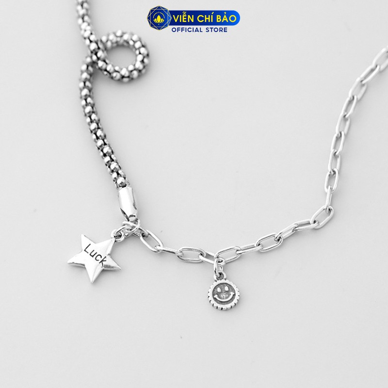 Dây chuyền choker bạc nữ Lucky Star chất liệu bạc thái 925 thời trang phụ kiện trang sức nữ Viễn Chí Bảo D000194
