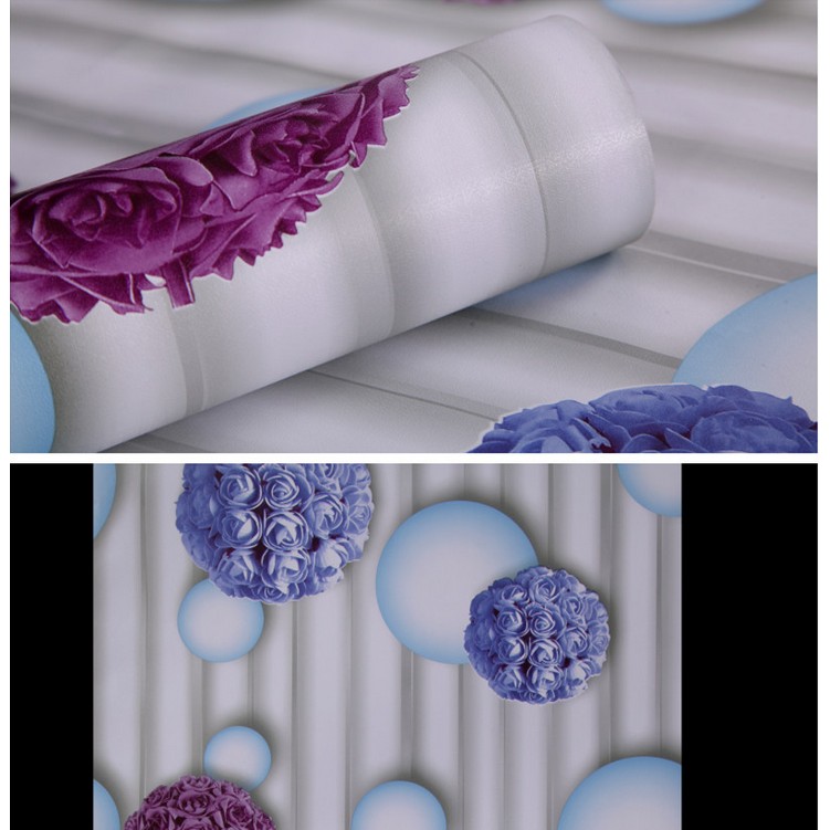 Decal giấy dán tường tú cầu hoa