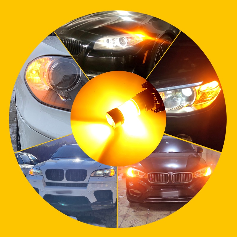 Set 2 Bóng Đèn LED PY24W 5200s Cho BMW E90/E92 3 F10/F07 5 Series E83/F25 X 3 E70 X5 E71 X6 Z4 GT