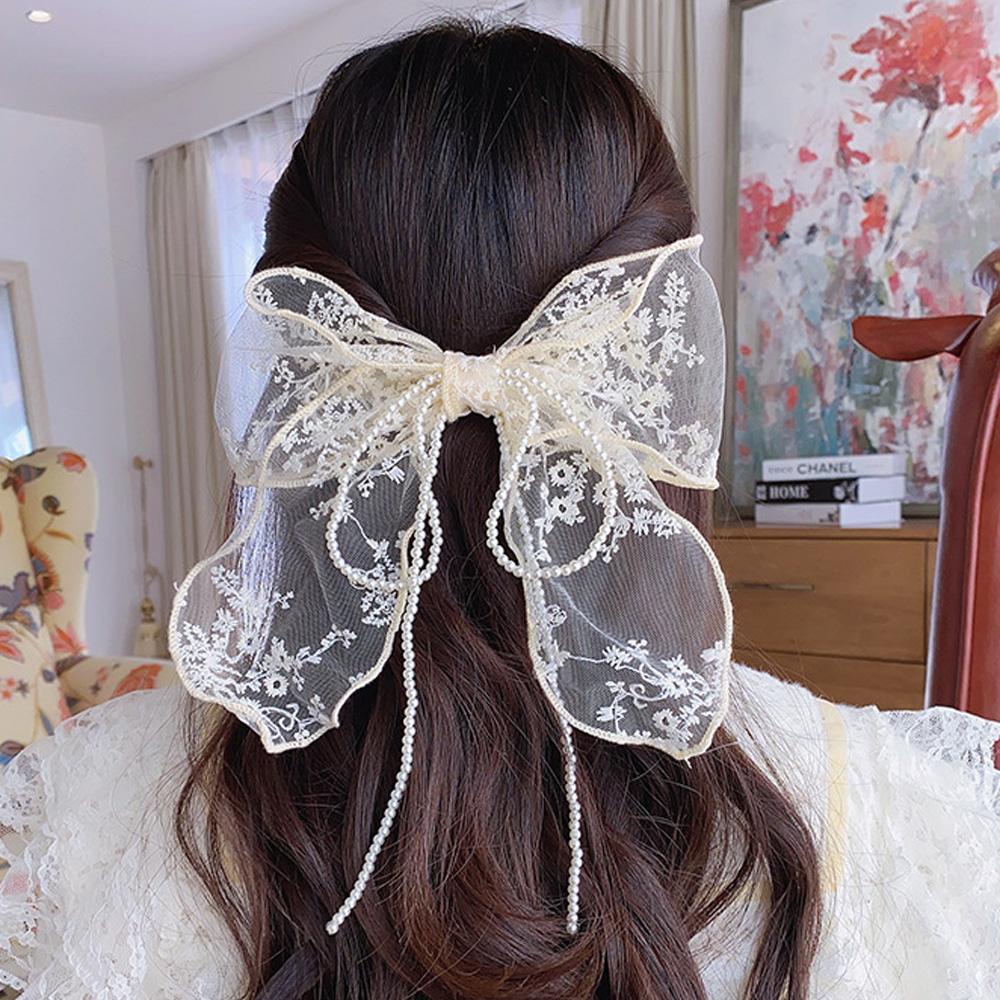 Kẹp Tóc Đính Ren Thanh Lịch Cho Nữ