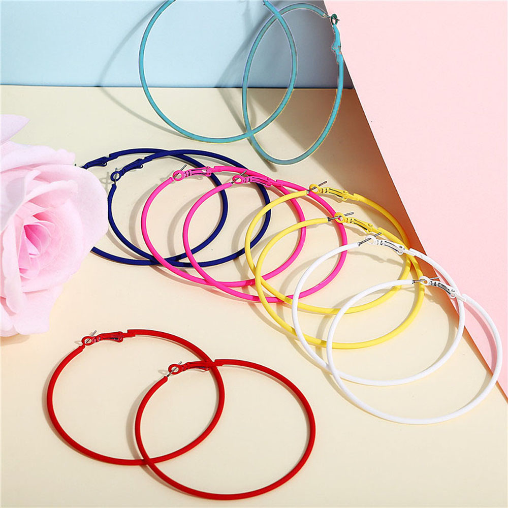 Khuyên tai hình tròn thời trang cho nữ 6cm