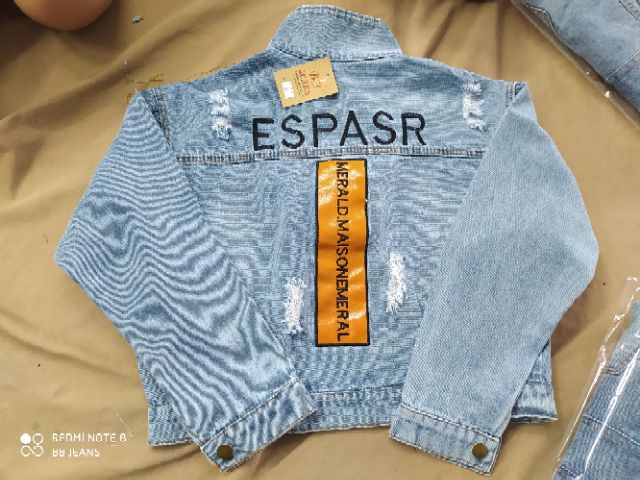 Áo khoác jean nữ form lững dưới 58Kg Espasr hàng loại 1 giá sỉ