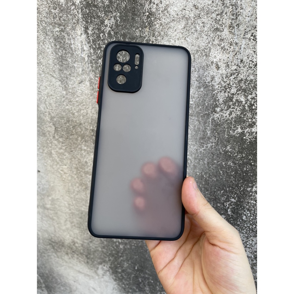 Ốp lưng Xiaomi Redmi Note 10S nhám bảo vệ camera chống sốc ,va đập (đen)