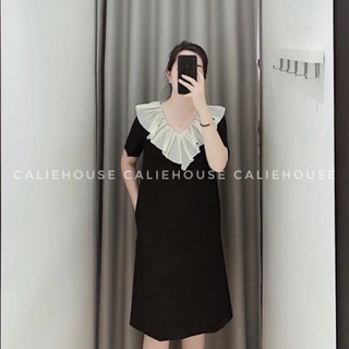 VÁY SUÔNG PHỐI CỔ BÈO TƠ