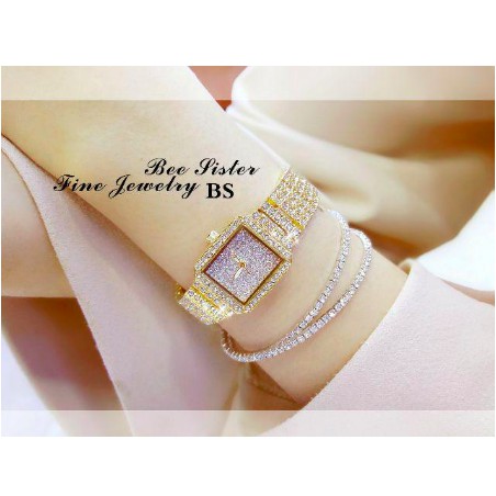 Đồng Hồ Nữ Bee Sister 0510 Mặt Vuông Chính Hãng