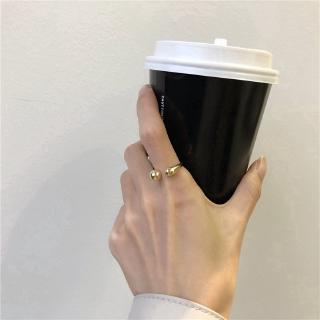 DDFI - Metal Texture Open Ring Simple Retro Joint Ring European and American Serpentine Irregular Personality Ring H2D08