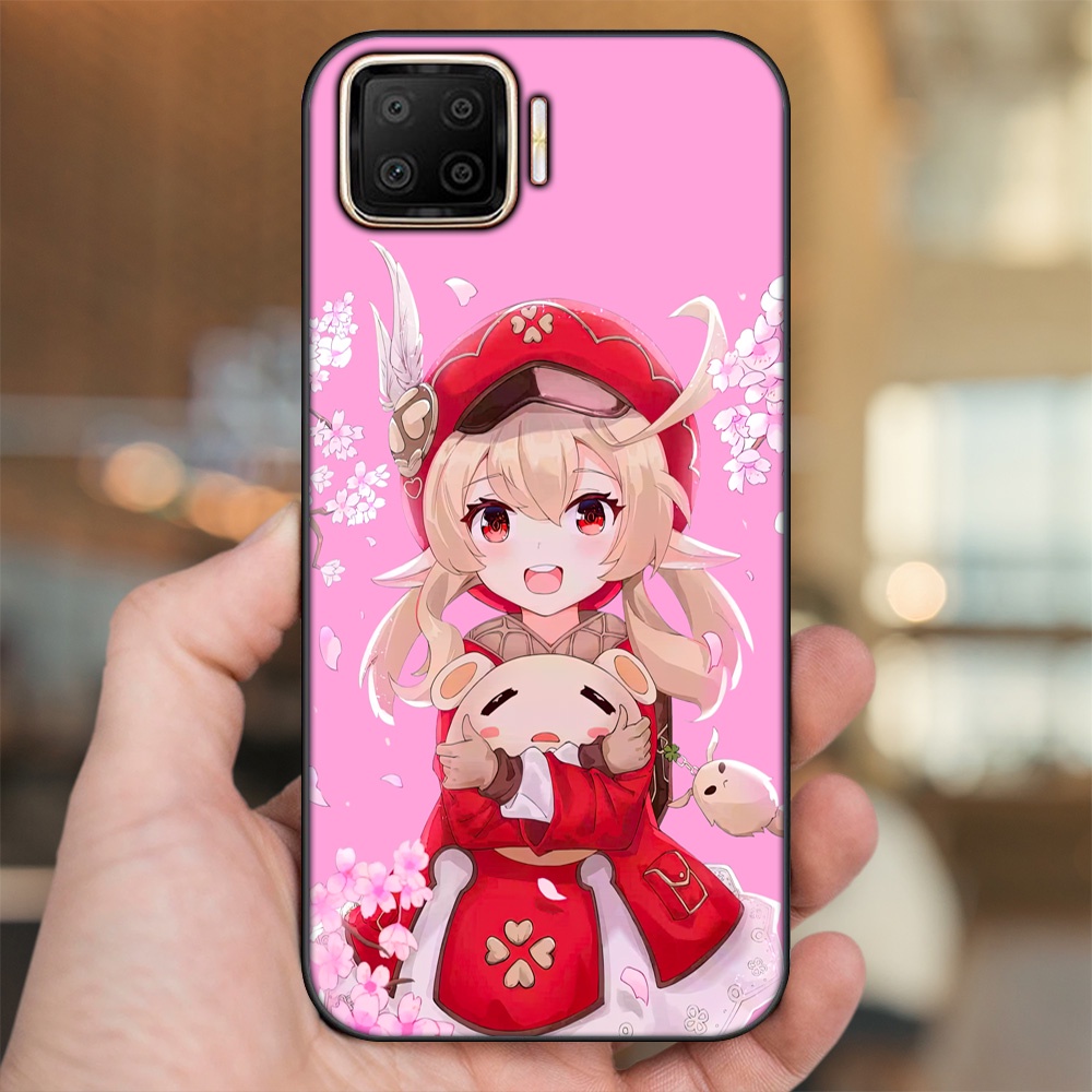 Ốp lưng Oppo A73, A93 4G viền đen in hình Klee Genshin Impact