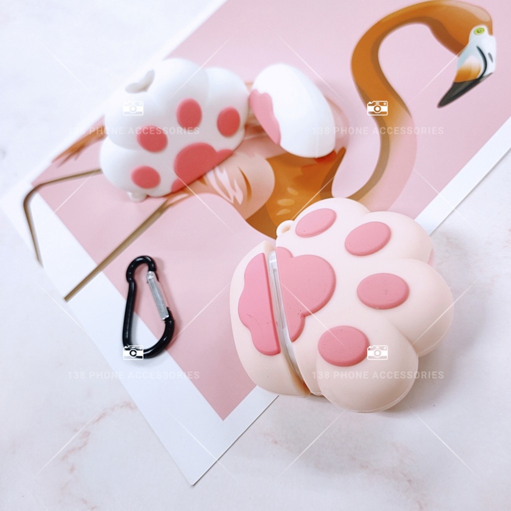 WE BARE BEAR Vỏ Bảo Vệ Hộp Sạc Tai Nghe Airpods 1 2 Inpods 12 Tws I9s I11 I12 Chống Sốc Hình Chân Gấu Dễ Thương Ốp