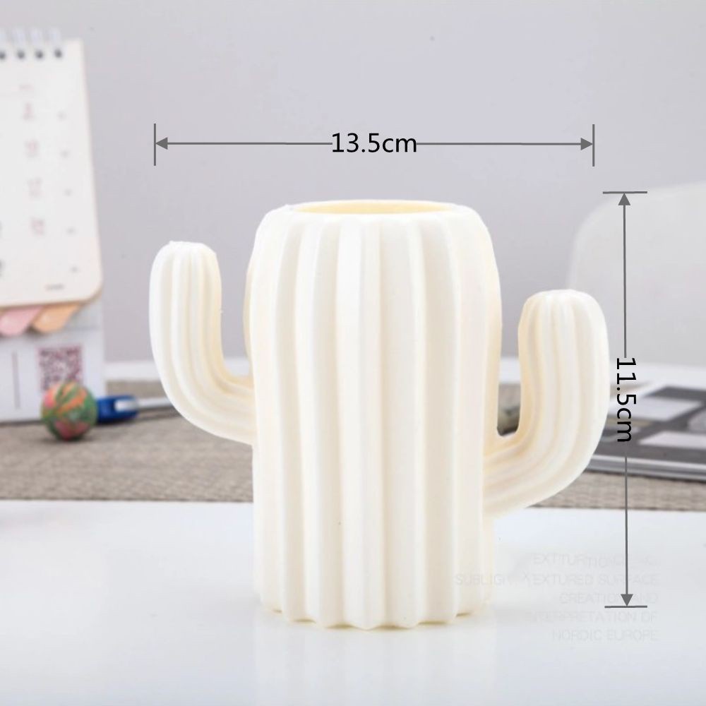 Hộp đựng bút / đồ trang điểm để bàn hình cây xương rồng bằng nhựa nhiều màu sắc độc đáo Daphne