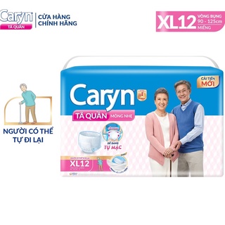 Tã quần người lớn caryn mỏng nhẹ chống tràn size xl 12 miếng dành cho người già có thể tự đi lại được