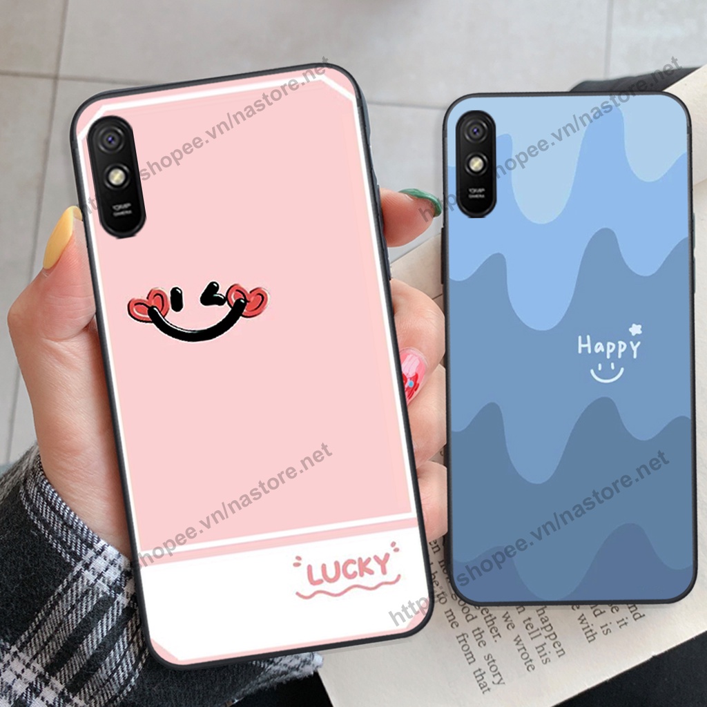 Ốp lưng Xiaomi Redmi 7A / 8A / 9A mặt cười, họa tiết caro đơn giản đẹp cute