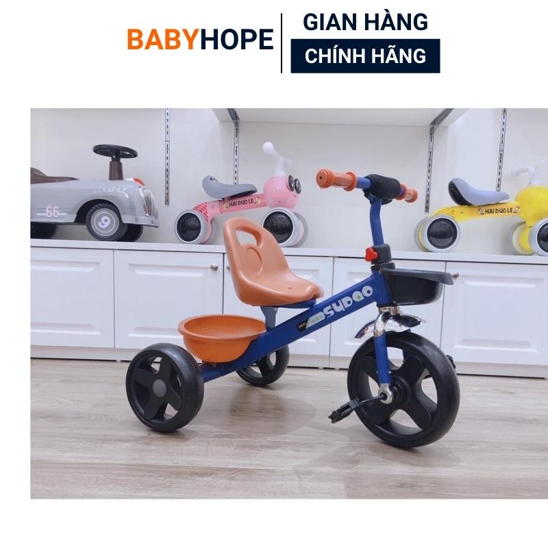 Xe Đạp Trẻ Em, Xe ba 3 bánh cho bé khung thép, còi BABYHOPE mẫu mới nhất 2022