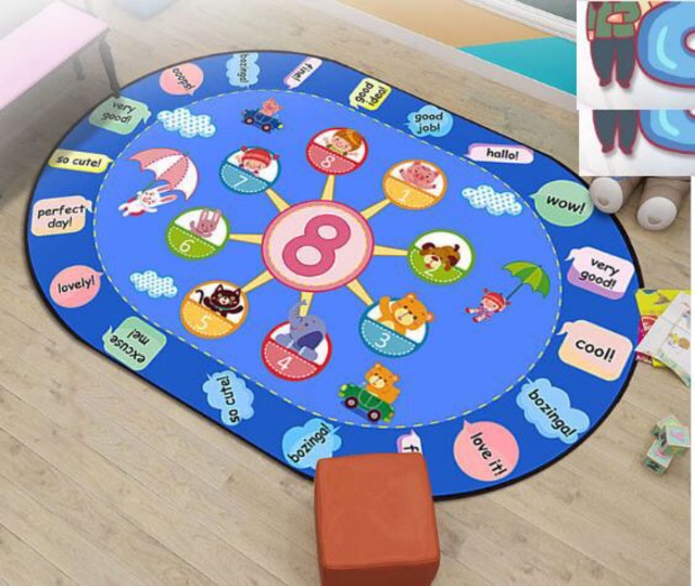 Thảm circle Montessori cao cấp kích thước 1.6mx2.3m | BigBuy360 - bigbuy360.vn