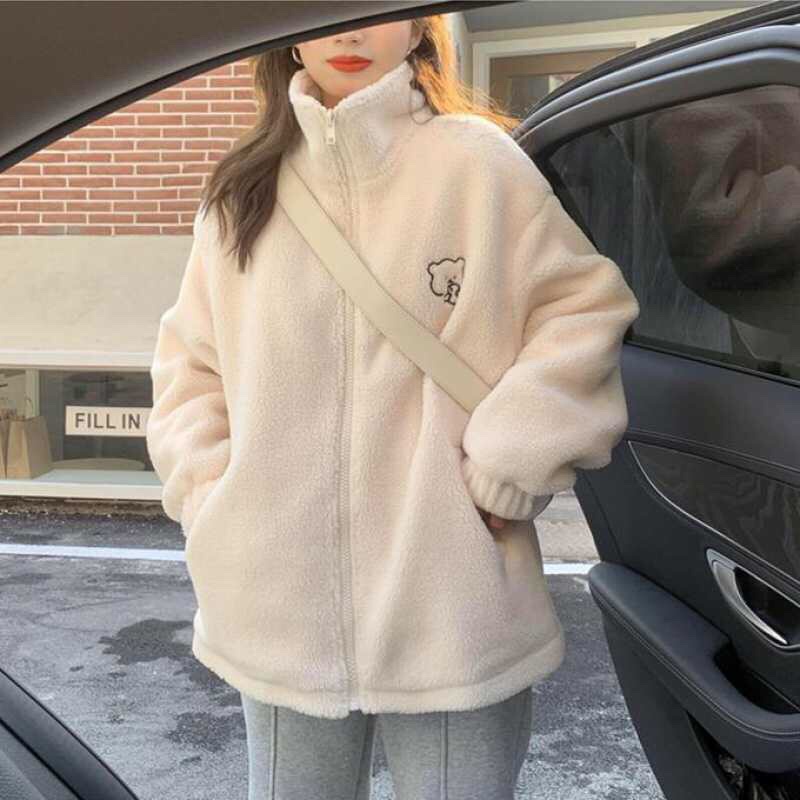 ÁO KHOÁ LÔNG THÊU CÚN TAY CHUN | BigBuy360 - bigbuy360.vn