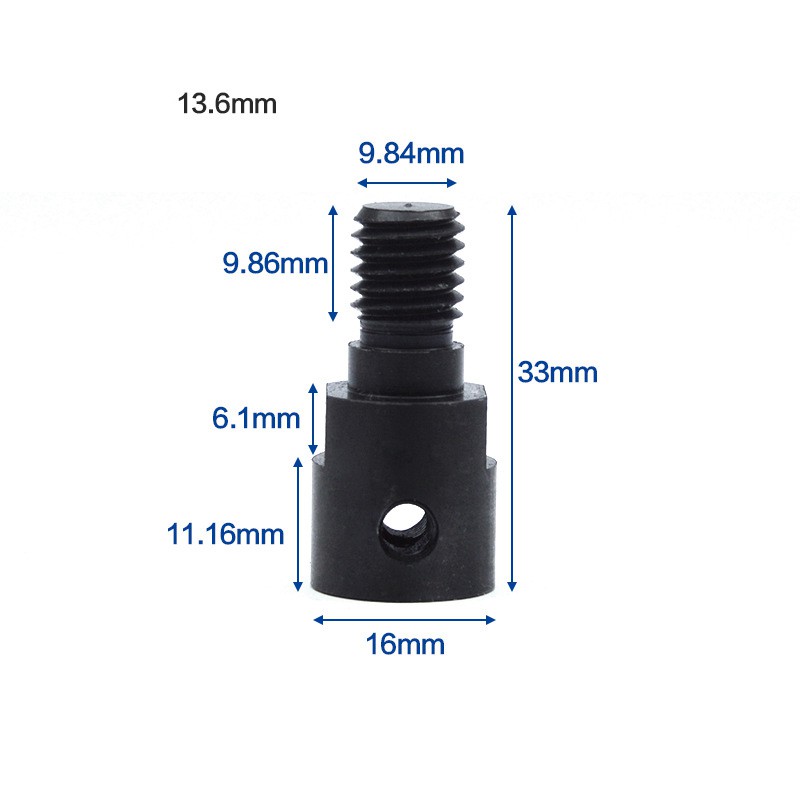 Đầu nối trục lỗ 5mm,6mm,8mm,10mm đầu trục nối đầu chuyển kẹp lưỡi cưa máy cắt 10mm