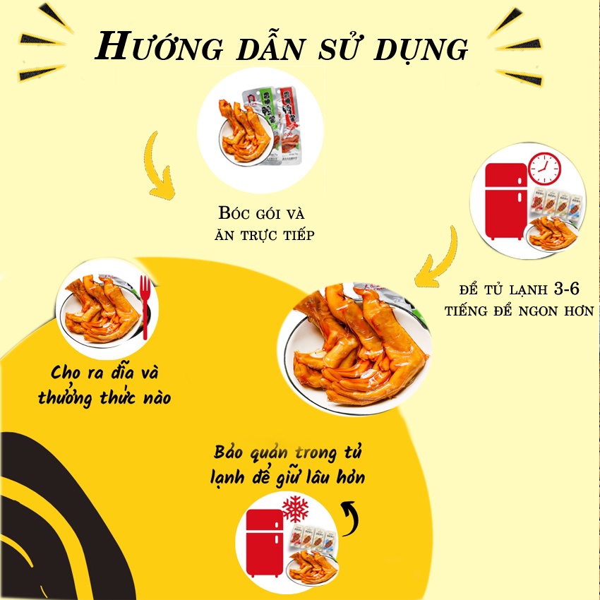 Chân vịt cay trung quốc dacheng combo 10 gói  loại 31.8gam siêu ngon-Ăn vặt siêu hót cho bạn trẻ