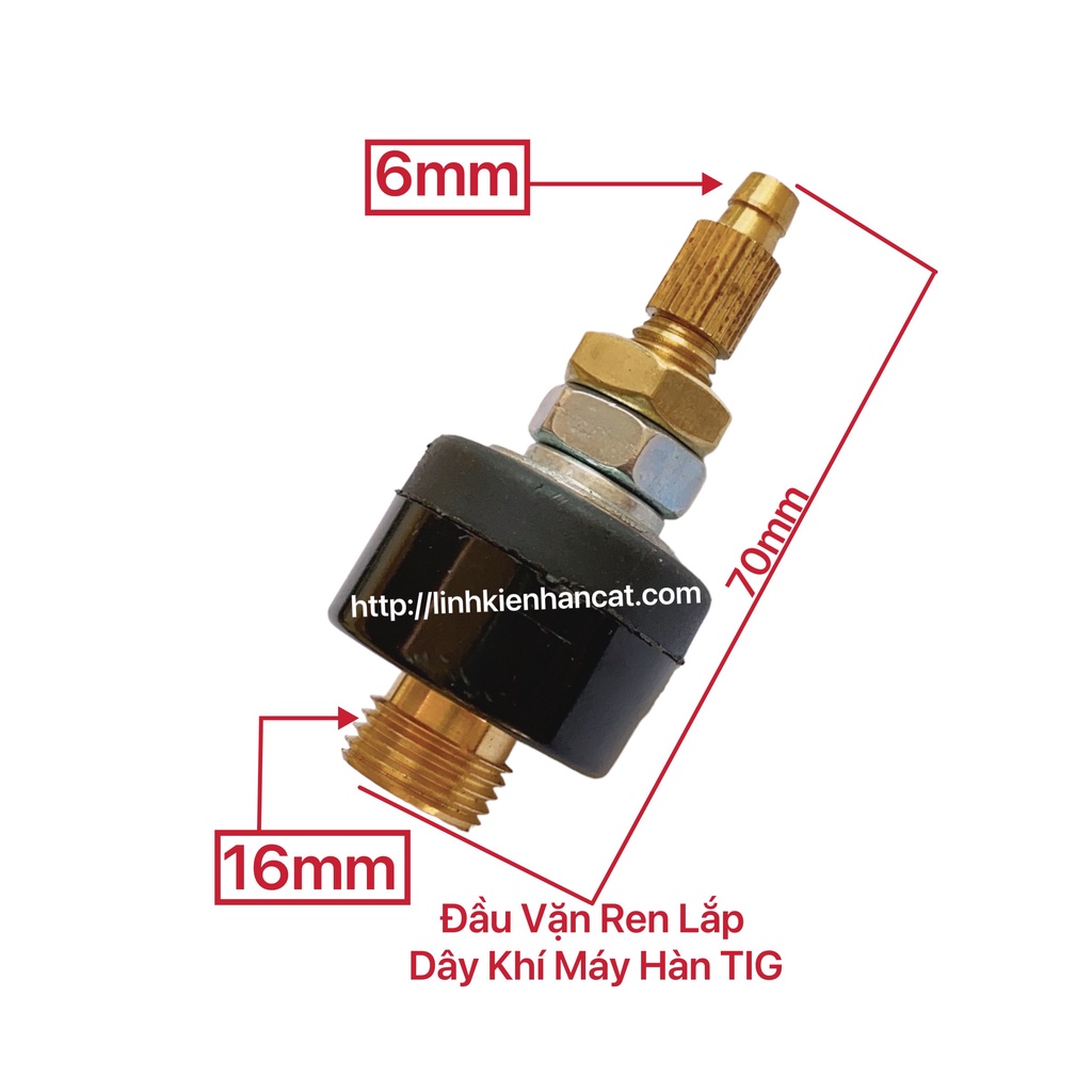 Đầu Vặn Ren Lắp Dây Khí Máy Hàn Tig