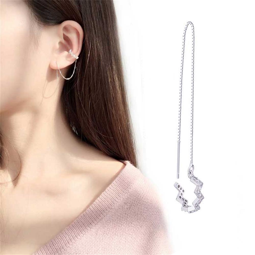 1 Chiếc Khuyên Tai Đính Đá Zircon Trắng Cho Nam Và Nữ