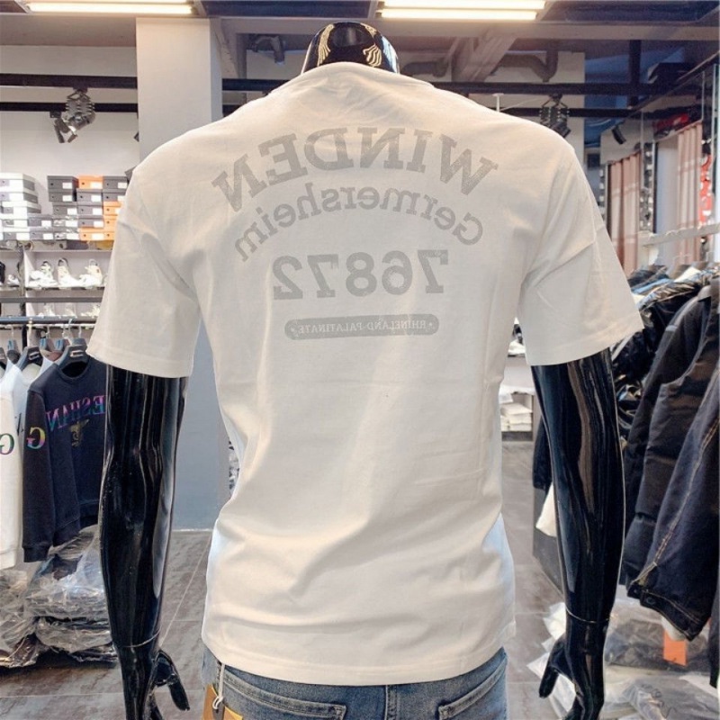 Áo Thun Cotton Tay Ngắn Cổ Tròn In Họa Tiết Phong Cách Châu Âu Thời Trang Mùa Hè Cho Nam