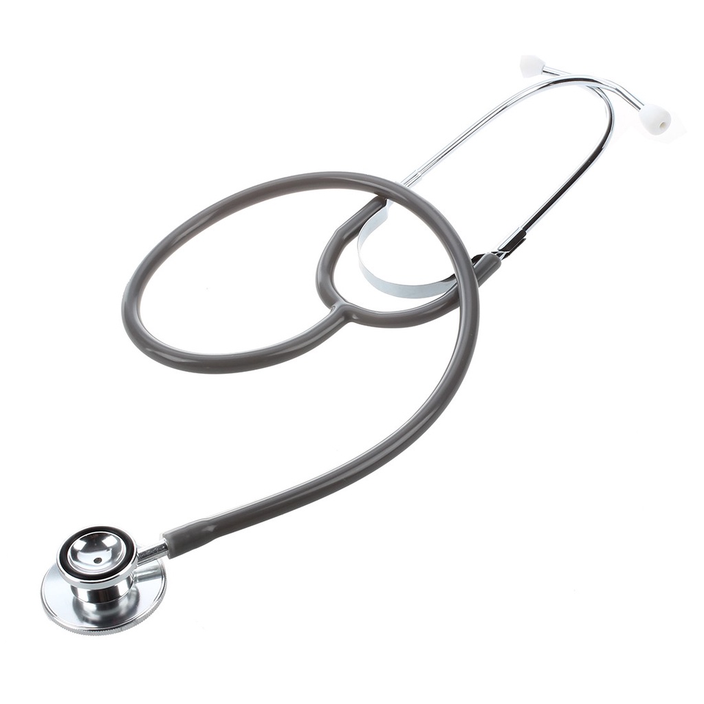 Pro Dual Head EMT Stethoscope for Doctor Nurse Vet Student Health Blood Gray