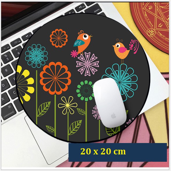 Miếng lót chuột, bàn di chuột siêu thực hình tròn đường kính 20-31cm