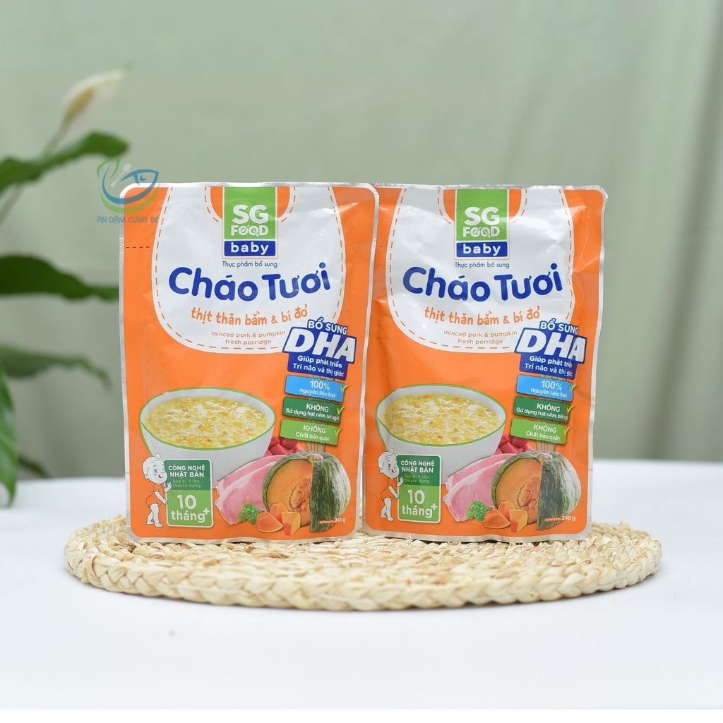 Combo thùng cháo tươi SG FOOD cho bé đủ 25 vị 240g 89360