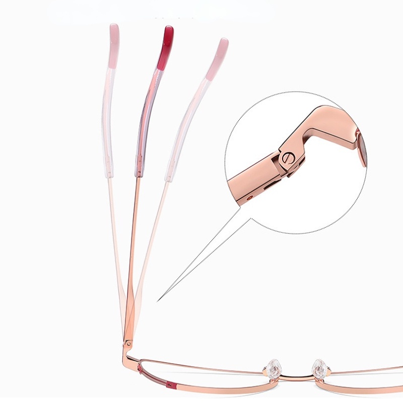 Mắt Kính Gọng Kim Loại Hình Mắt Mèo Chống Ánh Sáng Xanh Thời Trang Retro Cho Nữ