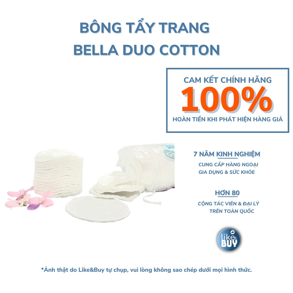 Bông tẩy trang Bella Cotton 120 và 500 miếng hàng nhập khẩu Hà Lan - hàng ngoại LikeandBuy