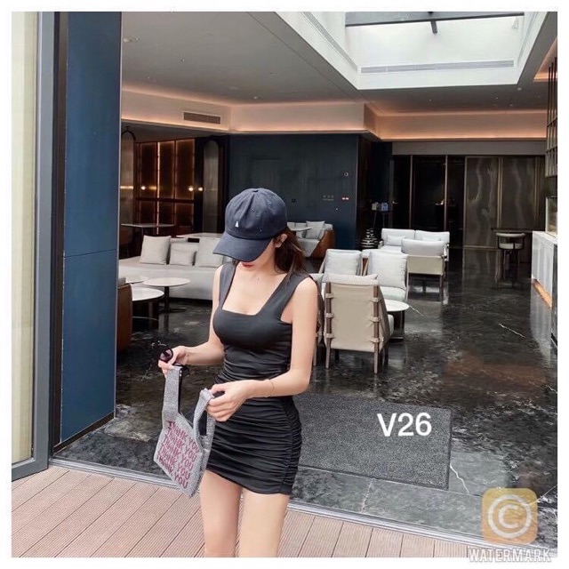 Đầm body nhún 2 dây bản to thun borip - S5T | BigBuy360 - bigbuy360.vn