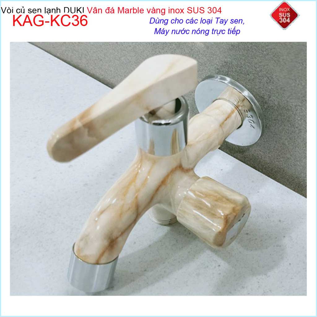 Vòi sen tắm vân đá marble Duki KAG-KC36, Củ sen tắm lạnh cao cấp đá marble