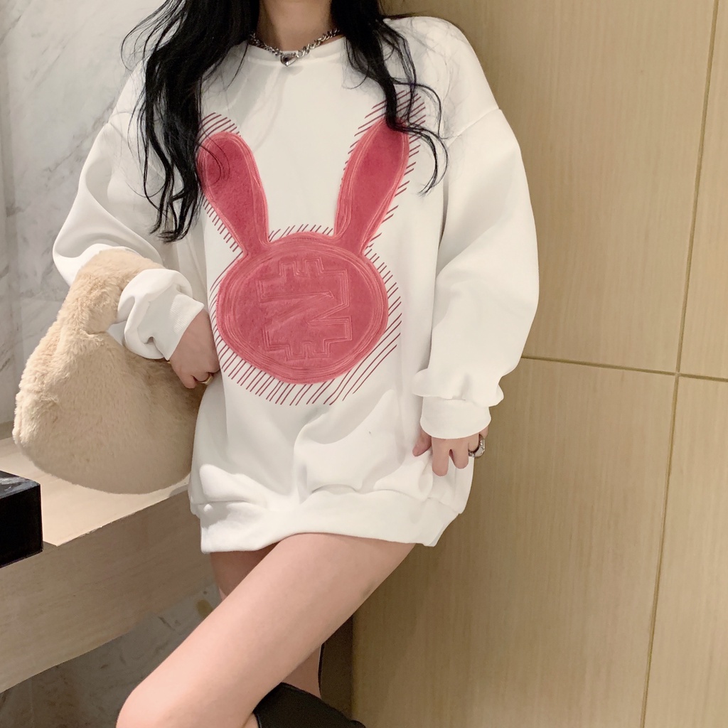 Áo sweater thỏ hồng lót lông thỏ mịn cao cấp loại 1 JOLI Clothing H105