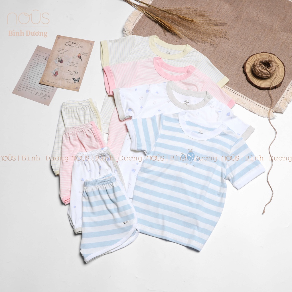 Bộ quần áo trẻ em nous cài vai cộc đủ màu Nu Petit, Nu Doux - Bipbipstore - Nous Bình Dương