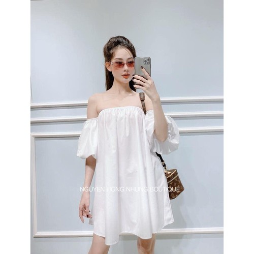 Váy Thô Trễ Vai Tay Phồng Dáng Tiểu Thư Giấu Quần Siêu Xinh ATTVAI G70