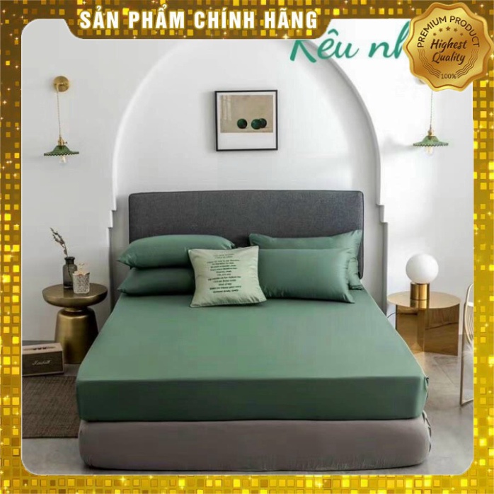 GA GỐI LỤA TENCEL 60S TRƠN 1 MÀU trải giường đệm có độ dày 10>30cm đều phù hợp | BigBuy360 - bigbuy360.vn