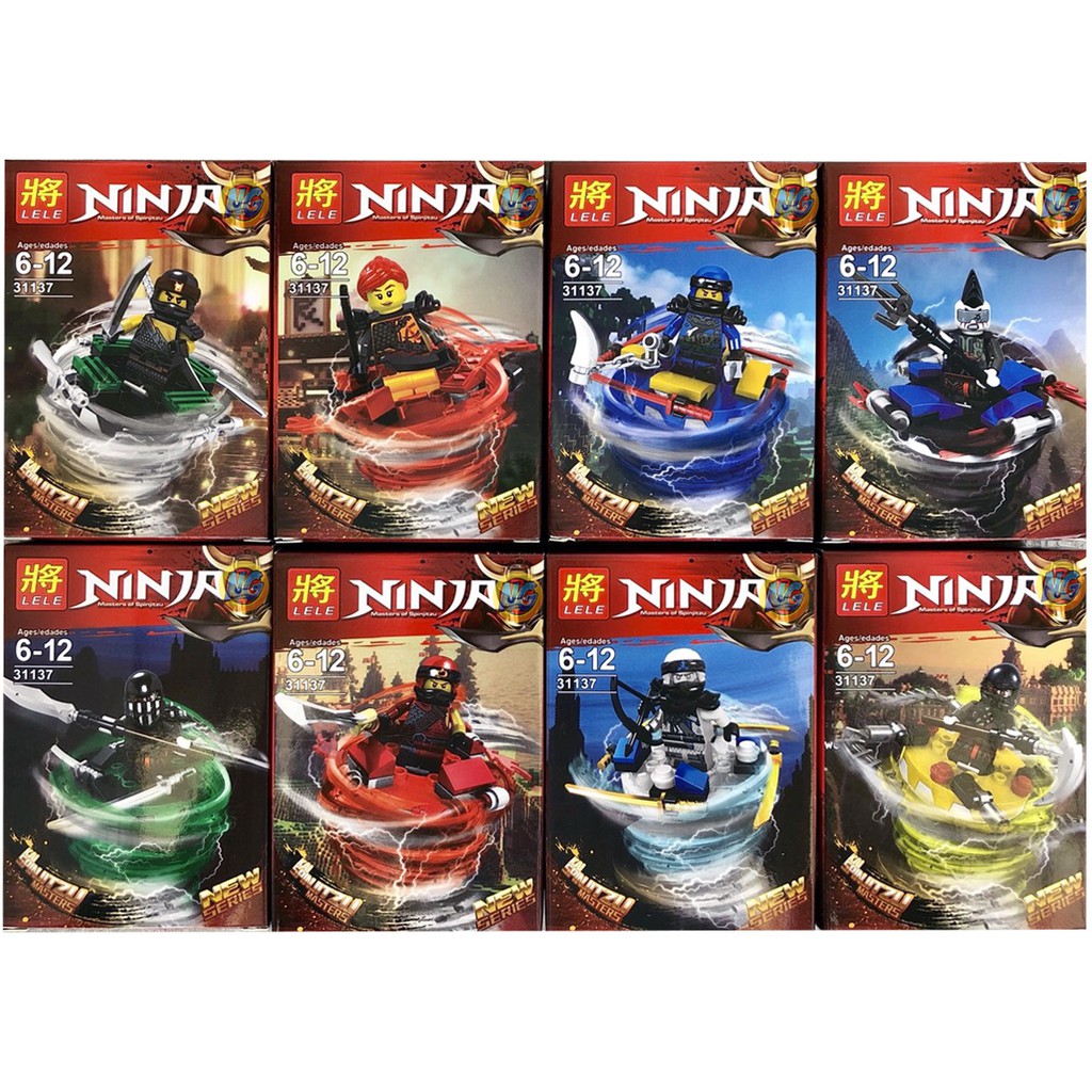 Lắp ráp xếp hình Lego minifigures lele 31137: 8 nhân vật ninja lốc xoáy (Khách chat chọn mẫu hoặc shop giao ngẫu nhiên)