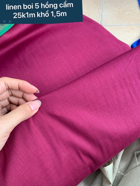 Vải Linen Boi Hàn Quốc 25k.1m có 16 màu