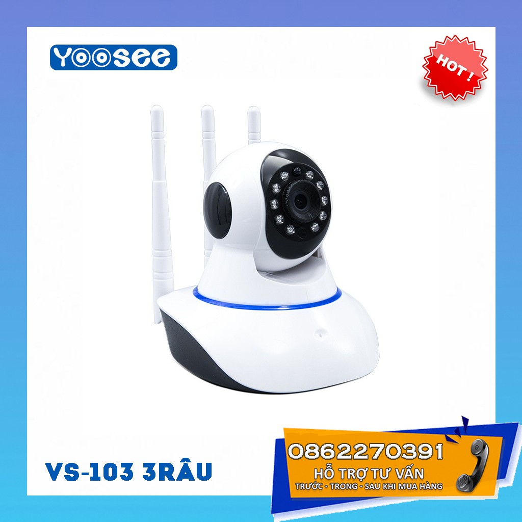 [TRỢ GIÁ] Camera Yoosee 3 râu 2.0 - Full HD 1080P kèm thẻ nhớ 32GB