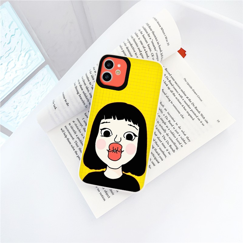 Ốp lưng iphone 13 pro max Môi Đỏ   ốp bảo vệ camera vuông cạnh đủ mã 6 đến 11 12 13 promax tr322
