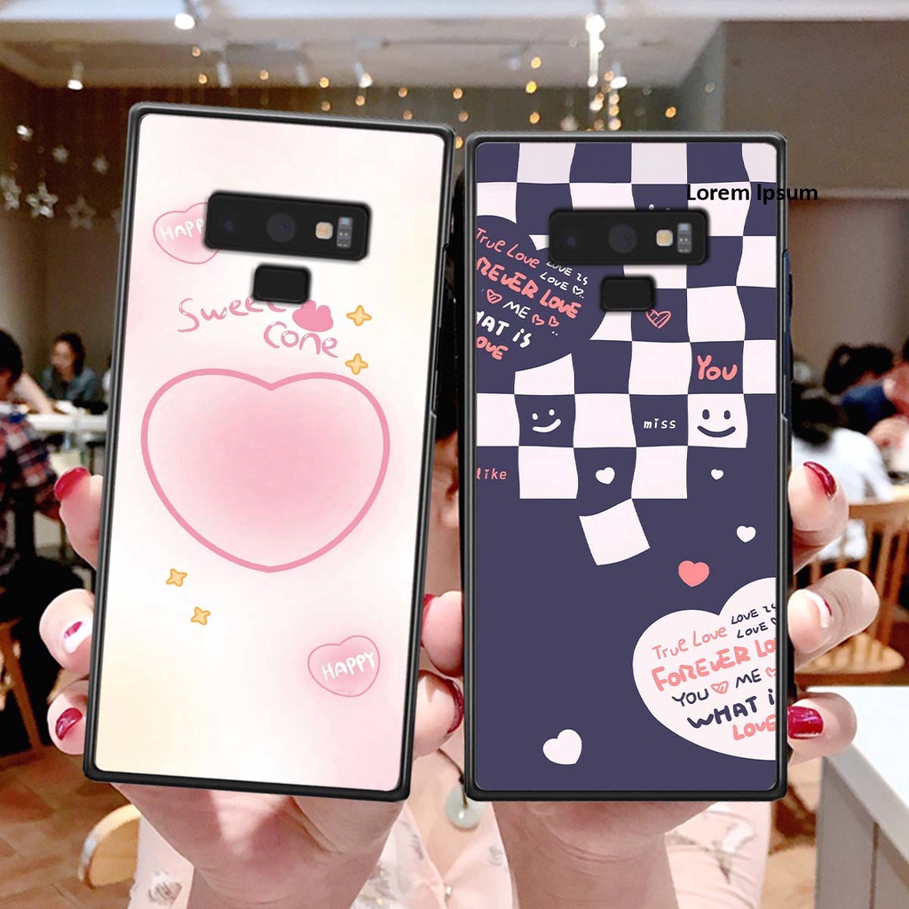 Ốp Samsung Note 9 in hình trái tim, caro kẹo ngọt đầy cá tính siêu đẹp siêu chất