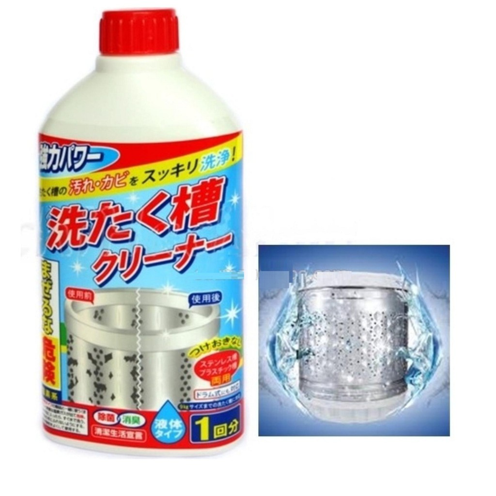 Chai nước tẩy lồng giặt 400ml Kyowa Hàn Quốc cho máy giặt cửa trên và cửa trước, máy giặt lồng nghiêng