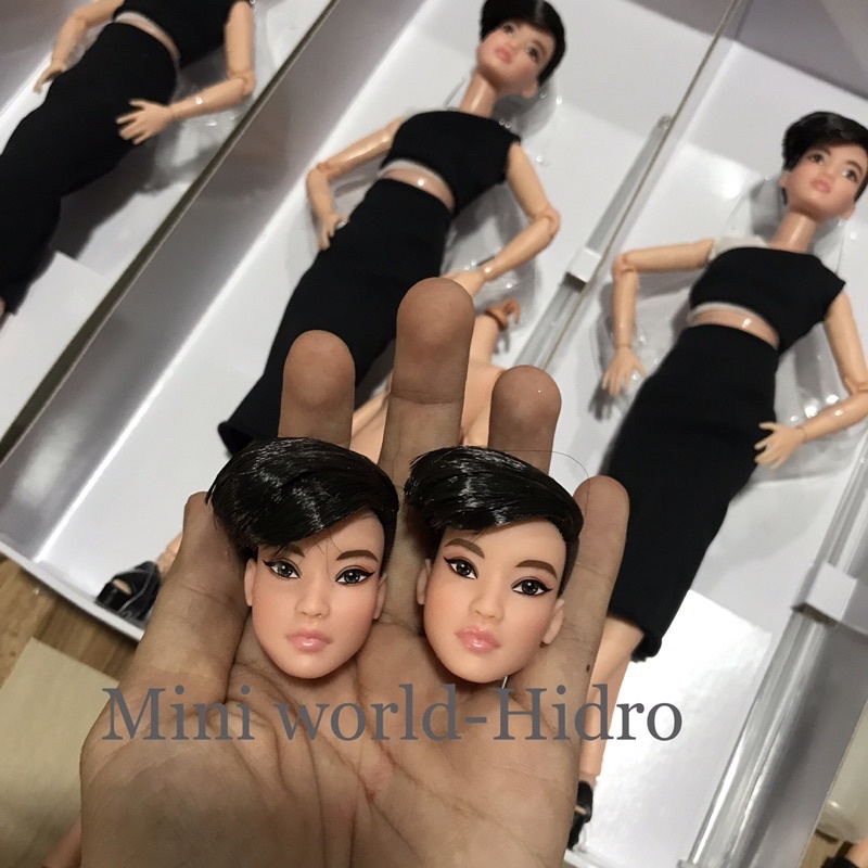 Head búp bê Barbie Looks 2021 chính hãng mới, chân đế, Set váy đồ giày Barbie