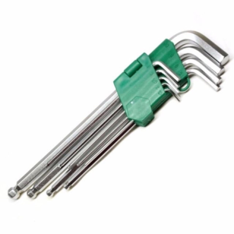 Bộ lục giác chính hãng 9 cây đầu bi chữ L - Bộ lục giác đầu bi 9 món