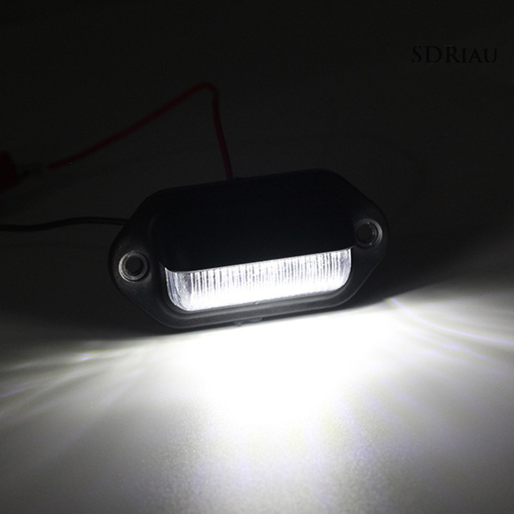 Đèn chiếu sáng biển số 6 LED 12-24V tiện lợi dành cho xe hơi tàu thuyền