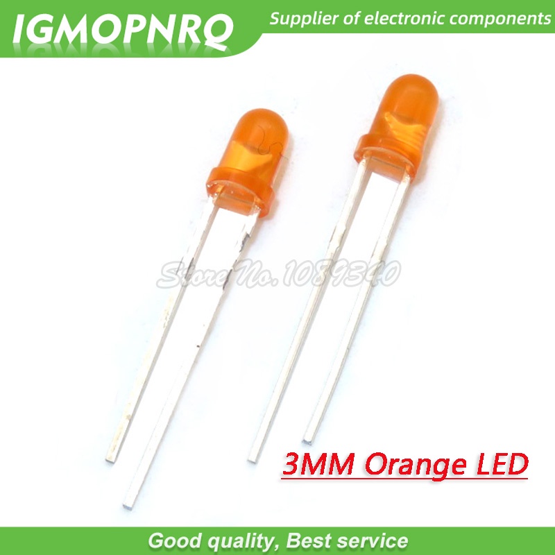 Bộ 100 Đi Ốt Đèn LED Diode 3mm 3mm Màu Đỏ / Trắng / Xanh Lá / Xanh Lá / Vàng / Tím / Vàng / Đỏ / Tím Với 100 Cái