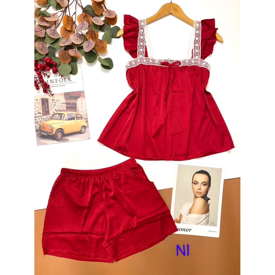 Bộ 2 dây chất vải satin dày mịn