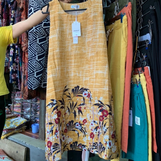 Váy lanh chất xước thái sát lách , 2 dây | BigBuy360 - bigbuy360.vn